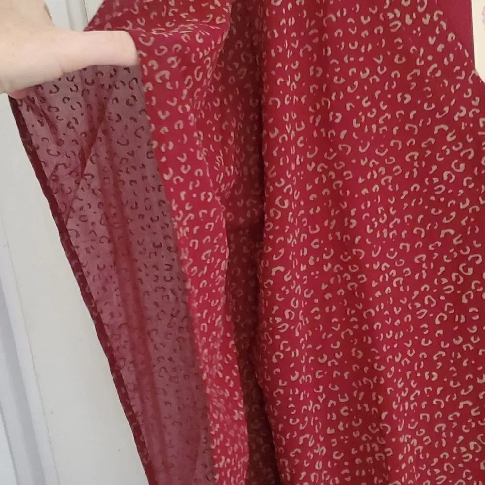 Entro Maroon Animal Print Dress - Picture 4 of 7